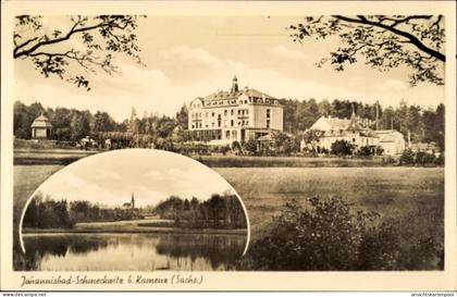 CPA Johannisbad Schmeckwitz Oberlausitz, Kurhaus, Handricksteich