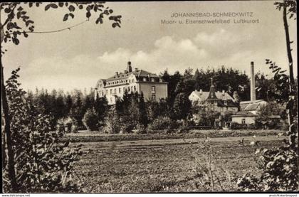 CPA Johannisbad Schmeckwitz Räckelwitz Oberlausitz, Moor- und Eisenschwefelbad, Außenansicht