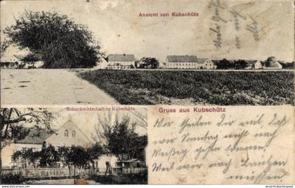 CPA Kubschütz in Sachsen, Teilansicht, Schankwirtschaft