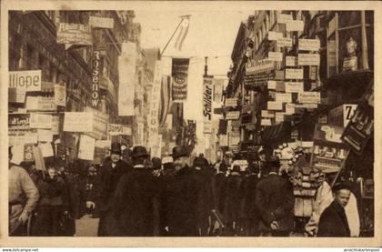 CPA Leipzig, Petersstraße nach dem Markte zu, Fahnen