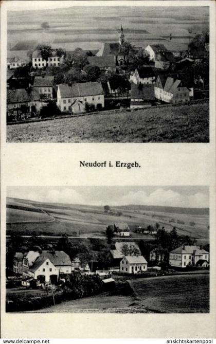 CPA Neudorf Sehmatal im Erzgebirge, Teilansichten