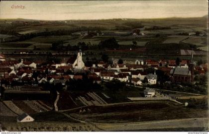 CPA Ostritz in der Oberlausitz, Gesamtansicht, Kirche