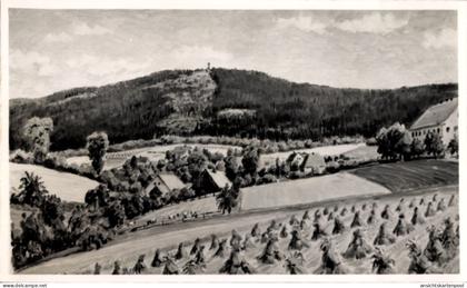 CPA Rachlau Kubschütz in der Oberlausitz, Landschaftsmotiv, hügelige Region, landwirtschaftlich...