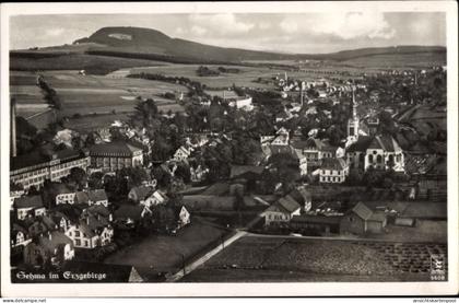 CPA Sehma Sehmatal im Erzgebirge, Blick auf den Ort, Fliegeraufnahme