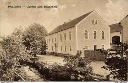 CPA Soculahora Kubschütz in der Oberlausitz, Gasthof zum Falkenberg