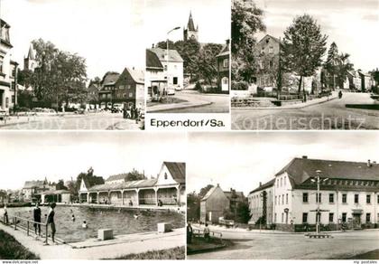 Eppendorf Sachsen Teilansichten Strassenpartie Freibad