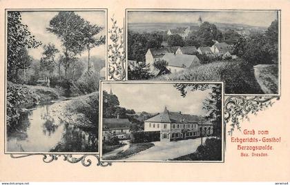 Gruß vom Erbgerichts-Gasthof Herzogswalde Bez. Dresden Postkarte AK