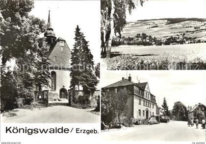 Koenigswalde Erzgebirge Ortspartie Kirche