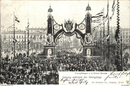LEIPZIG Sachsen Triumphbogen waehrend der Koenigstage
