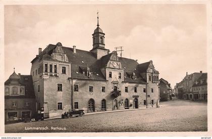 Rathaus in Lommatzsch Sachsen Postkarte AK 1936