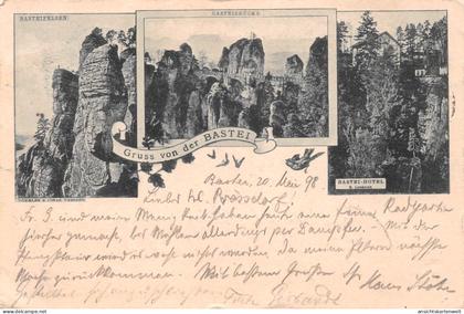Sächs. Schweiz Bastei Mehrbildkarte gl1898 #191.396