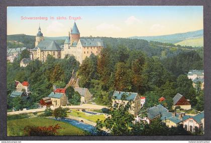 Schwarzenberg/Erzgeb., Teilansicht, Schloss Schwarzenberg