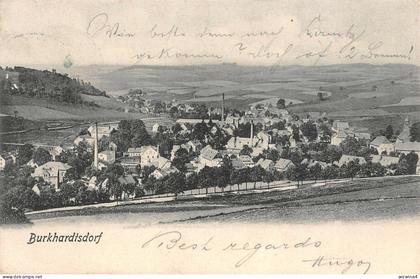 Stadtansicht Burkhardtsdorf Sachsen Postkarte AK 1906