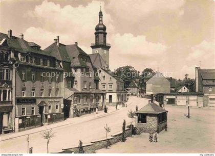 Thum Erzgebirge Motiv im Stadtzentrum Kirchturm