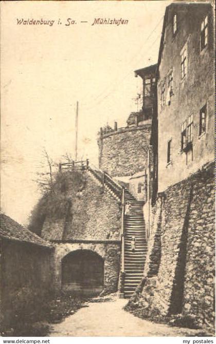 Waldenburg Sachsen Waldenburg Muehlstufen ungelaufen ca. 1920