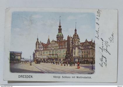 19569 Cartolina - Dresdes - germania - konigl. Schloss - VG 1901