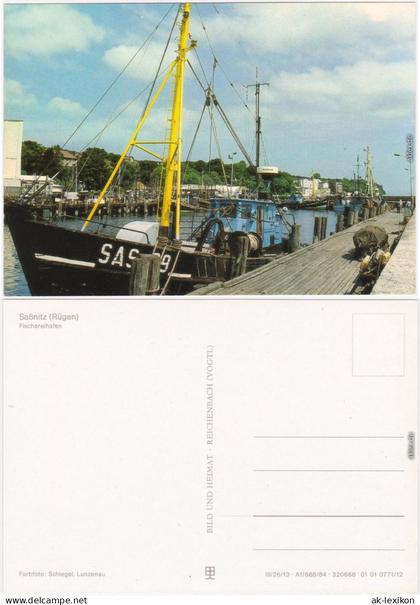 Ansichtskarte Sassnitz Saßnitz Fischereihafen 1985