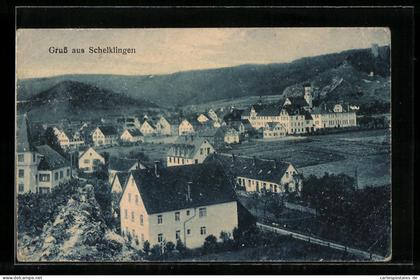 AK Schelklingen, Ortsansicht mit Umland