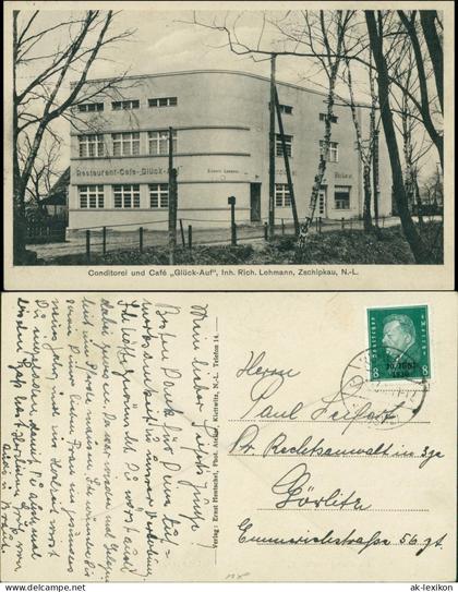 Schipkau  Conditorei und Café "Glück-Auf" Richard Lehmann b Senftenberg 1934