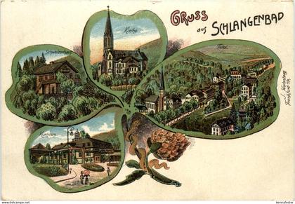 Gruss aus Schlangenbad - Litho