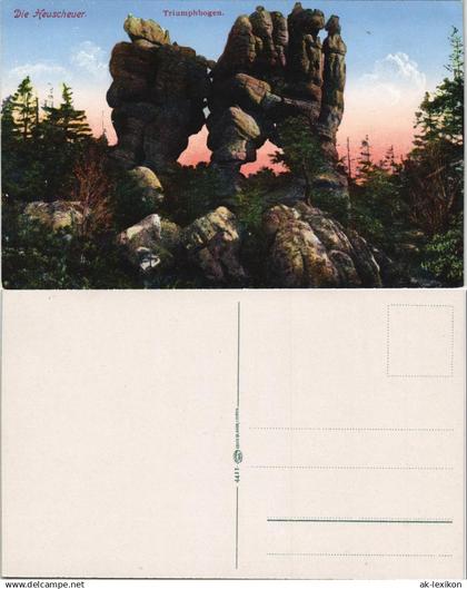 Postcard Karlsberg Karów Die Heuscheuer - Triumphbogen 1916