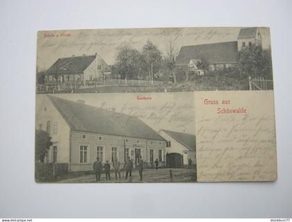 Schönwalde, Gasthof, Schöne Karte um 1915