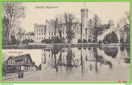 voyo SZCZODRE (SIBYLLENORT i. Schl.) Schloss und Brauerei 1924 Postal Used