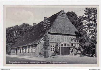 39068169 - Bargteheide mit Hamburger Strasse ( Buergermeisteramt ) gelaufen, 1943. Leichter Stempeldurchdruck, sonst gu