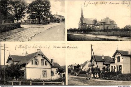 CPA Garstedt Norderstedt in Schleswig Holstein, Friedenseiche, Kirche