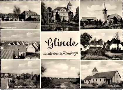CPA Glinde in Schleswig Holstein, Schloss, Heereszeugamt, Oher Weg, Kirche, Krupp Siedlung