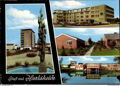 CPA Harksheide Norderstedt Schleswig Holstein, Rathaus, Friesen Hotel, Sportlerheim, SOS Kinderdorf