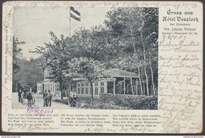 Elmshorn, Hotel Vossloch, Bes. J. Welzow, Karte mit Gedicht