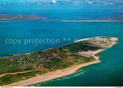 Insel Sylt Suedspitze der Insel im Hintergrund Insel Foehr und Insel Amrum Flieg