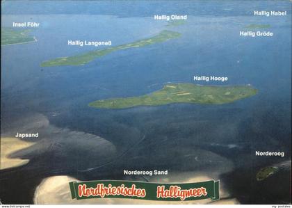 Nordfriesland Nordfriesisches Halligmeer mit den Halligen Fliegeraufnahme
