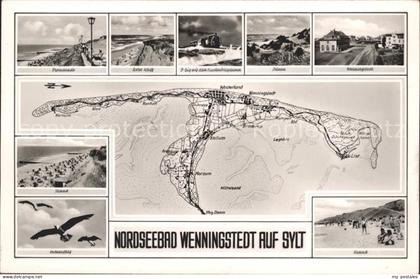Wenningstedt Sylt Karte der Insel Sylt