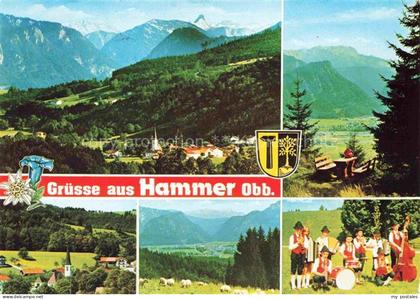 Hammer Schliersee Bayern Schliersee Bergpanorama Kirchturm Trachtenkapelle Schaf