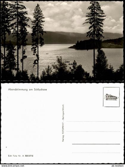 Ansichtskarte Schluchsee Abendstimmung am Schluchsee 1960