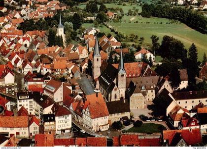 Schluechtern Fliegeraufnahme mit Kirche