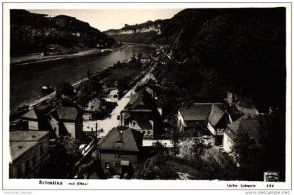 Schmilka, mit Elbtal, ca. 40er Jahre