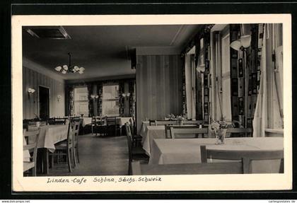AK Schöna /Sächs. Schweiz, Linden-Café