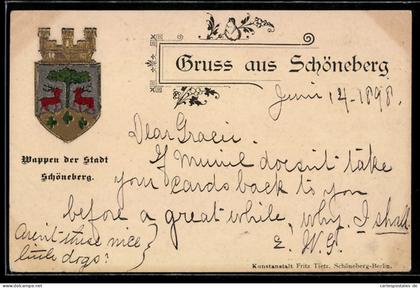 AK Berlin-Schöneberg, Wappen der Stadt Schöneberg