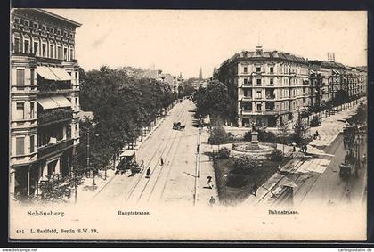 AK Schöneberg, Hauptstrasse und Bahnstrasse