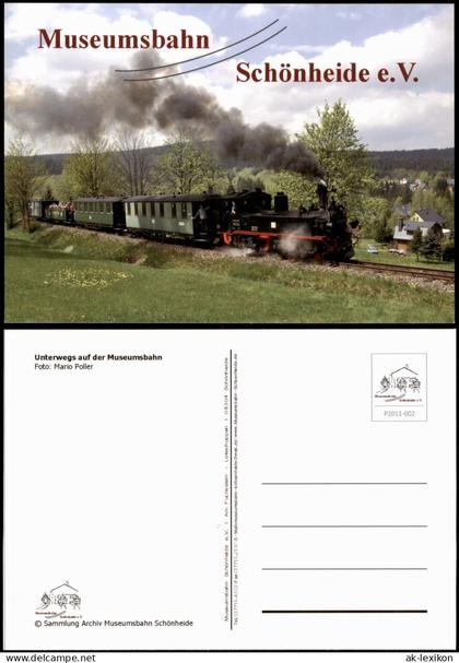 Ansichtskarte .Sachsen Dampfzug der Museumsbahn Schönheide 2011