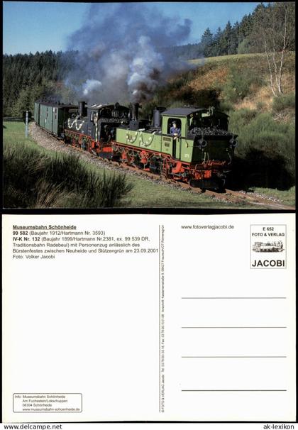 Schönheide (Erzgebirge) Museumsbahn Schönheide mit Personenzug 2001
