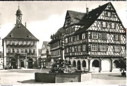 Schorndorf Wuerttemberg Schorndorf Rathaus Brunnen