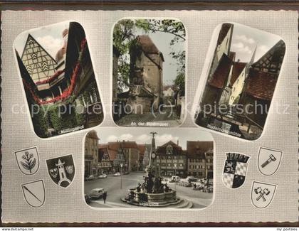 Schwabach Altstadt Stadtmauer Marktplatz Stadelmannsmuehle Wappen