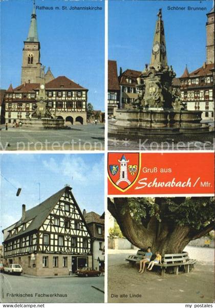 Schwabach Brunnen Rathaus Sankt Johanniskirche