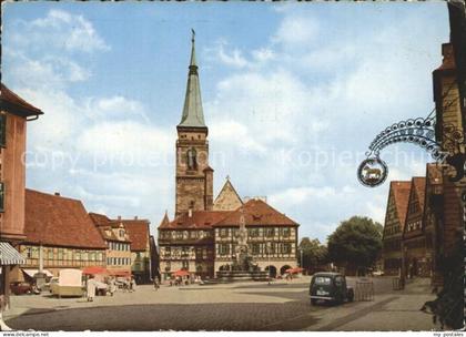 Schwabach Koenigsplatz Brunnen Kirche