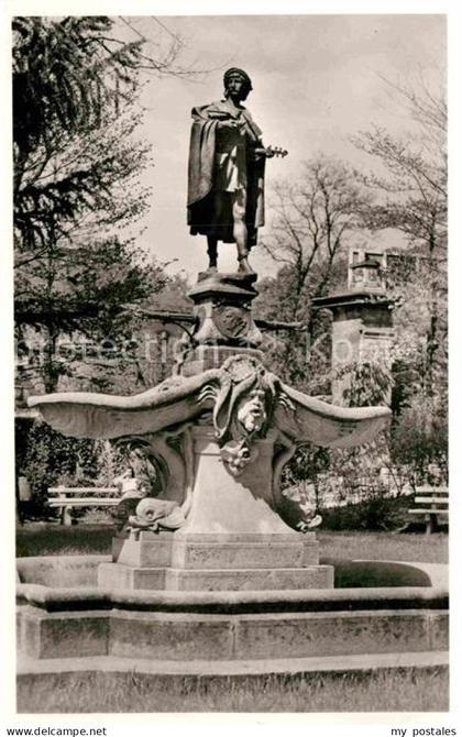 Schwaebisch Gmuend Stadtgarten Gaststaette Brunnen Der Geiger von Gmuend