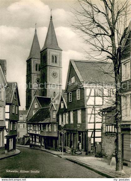 Schwelm Koelner Strasse mit Kirche
